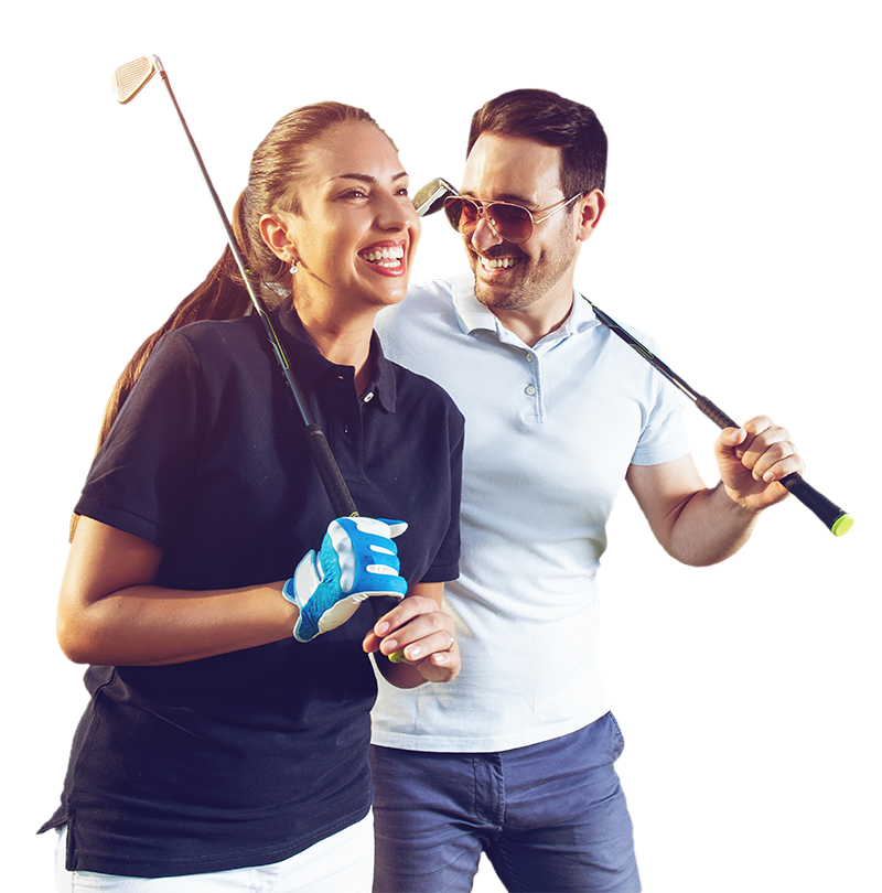 golf couple enjoying Ashwood Rewards