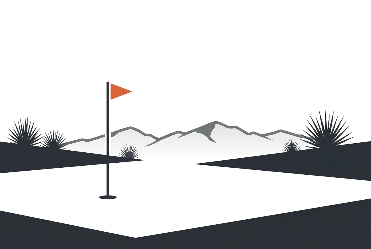 Professional header image for list-based article: Golf Courses Near Victorville, CA: A High Desert Guide